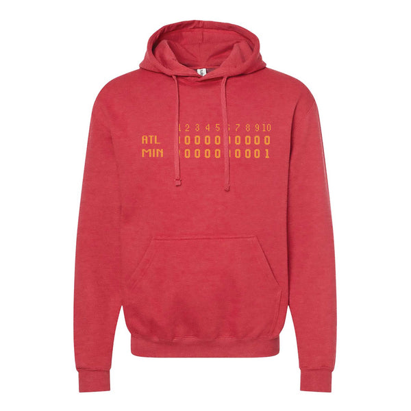 1991 Minnesota Baseball Game 7 Scoreboard North Dakota Hoodie