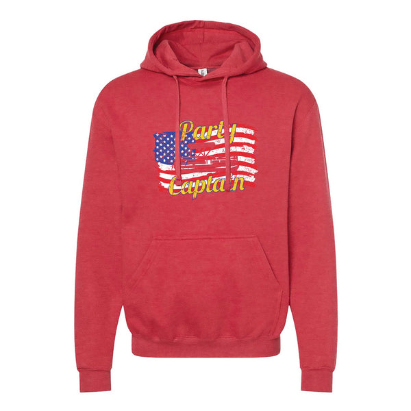Fourth of July Party Captain North Dakota Hoodie