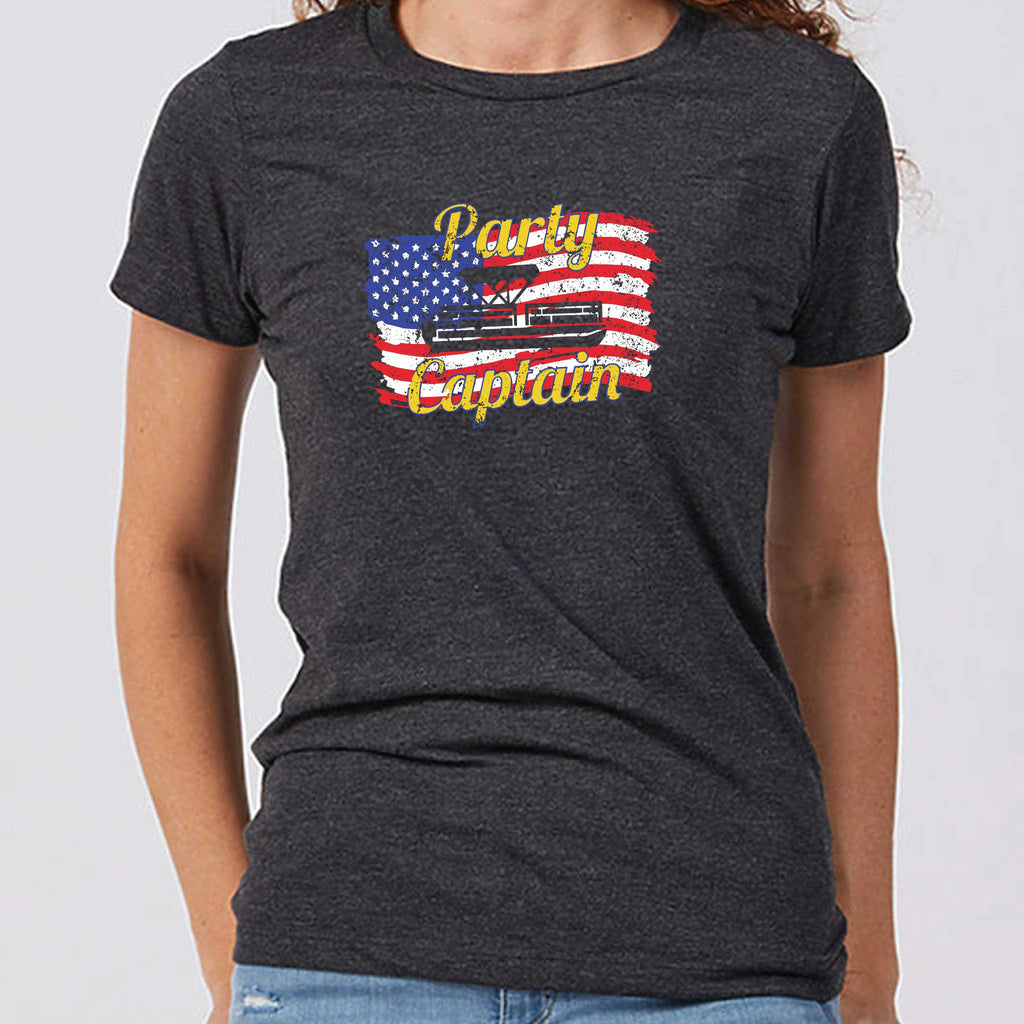 Fourth of July Party Captain North Dakota T-Shirt - Women's Fitted