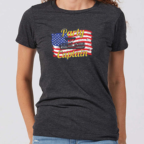 Fourth of July Party Captain North Dakota T-Shirt - Women's Fitted