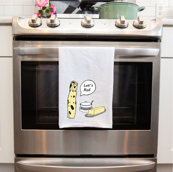 Lefse "Let's Roll" North Dakota Flour Sack Towel