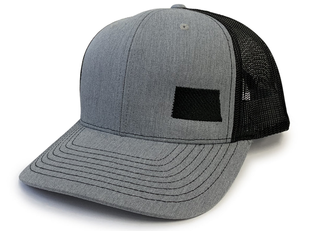 North Dakota Snapback Hat - Heather Grey/Black