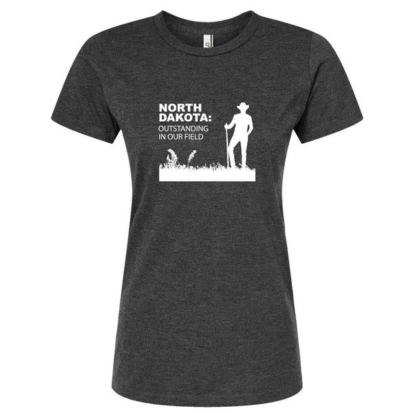 Outstanding in Our Field North Dakota T-Shirt - Women's Fitted