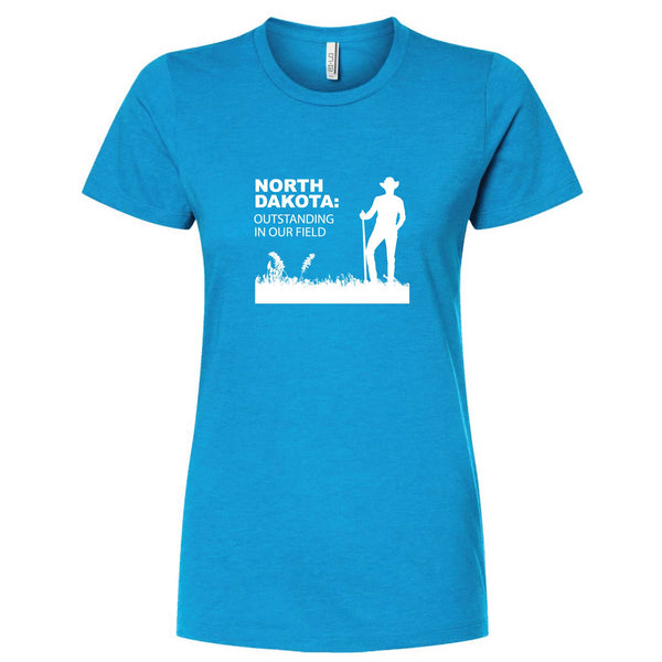 Outstanding in Our Field North Dakota T-Shirt - Women's Fitted