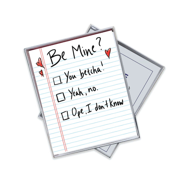 Be Mine Notebook Valentine's Day Card