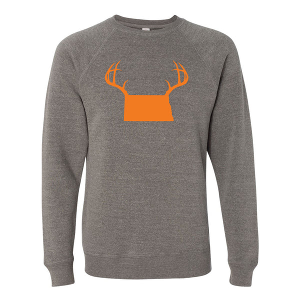 Antlers North Dakota Crewneck Sweatshirt