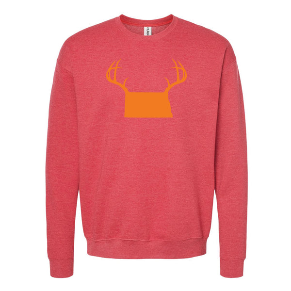 Antlers North Dakota Crewneck Sweatshirt