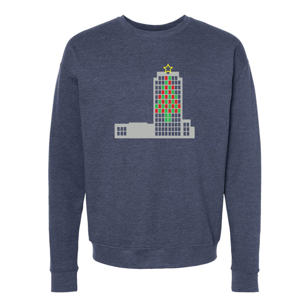 Capitol Christmas Tree North Dakota Crewneck Sweatshirt