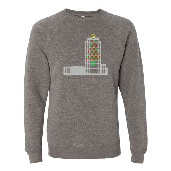 Capitol Christmas Tree North Dakota Crewneck Sweatshirt