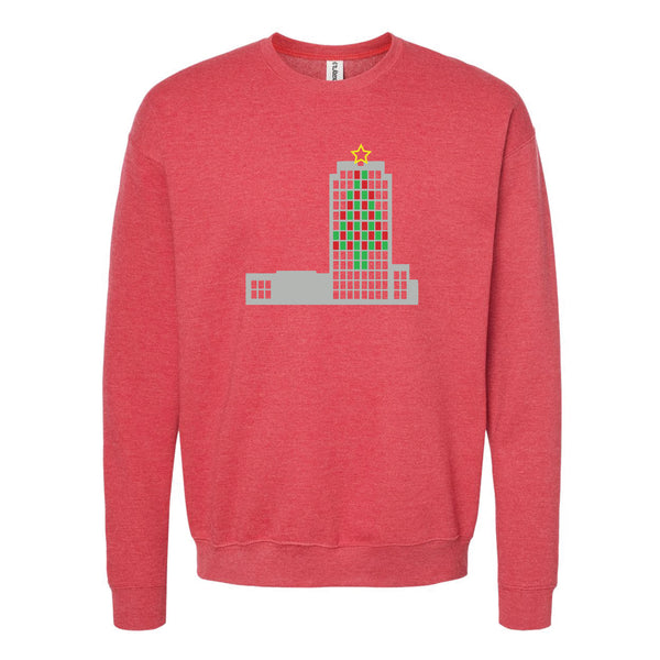 Capitol Christmas Tree North Dakota Crewneck Sweatshirt