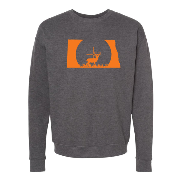 Deer Crosshairs North Dakota Crewneck Sweatshirt