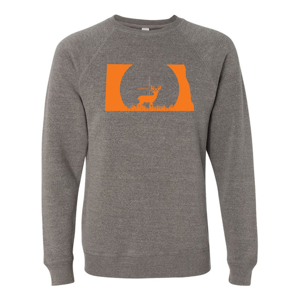 Deer Crosshairs North Dakota Crewneck Sweatshirt