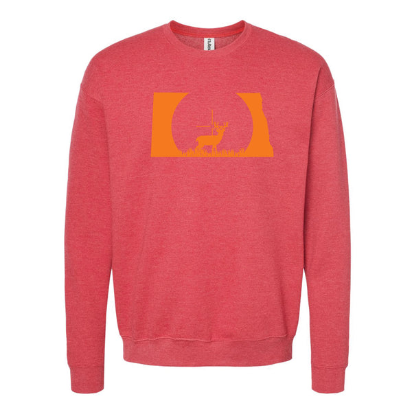Deer Crosshairs North Dakota Crewneck Sweatshirt