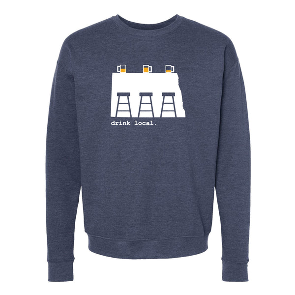 Drink Local North Dakota Crewneck Sweatshirt