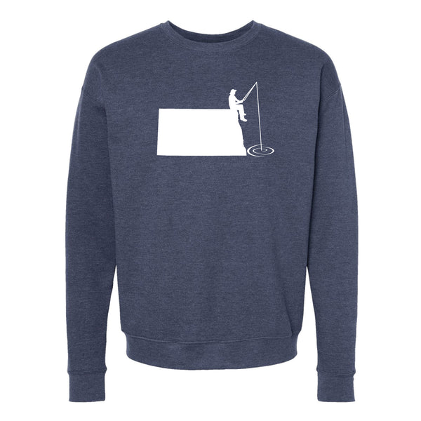 North Dakota Fishing Crewneck Sweatshirt