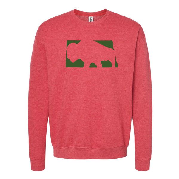 Bison North Dakota Crewneck Sweatshirt
