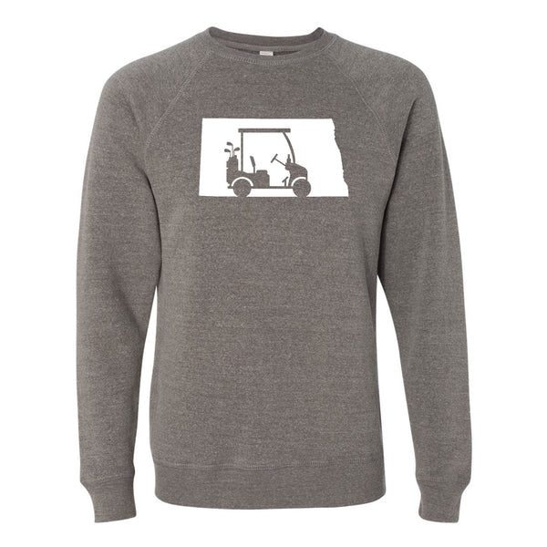 North Dakota Golf Cart Crewneck Sweatshirt