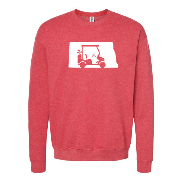 North Dakota Golf Cart Crewneck Sweatshirt