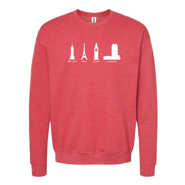 Bismarck Skyscraper North Dakota Crewneck Sweatshirt
