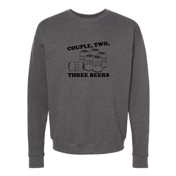 Couple, Two, Three Beers North Dakota Crewneck Sweatshirt