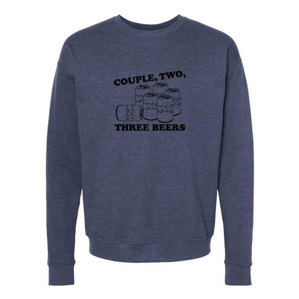 Couple, Two, Three Beers North Dakota Crewneck Sweatshirt