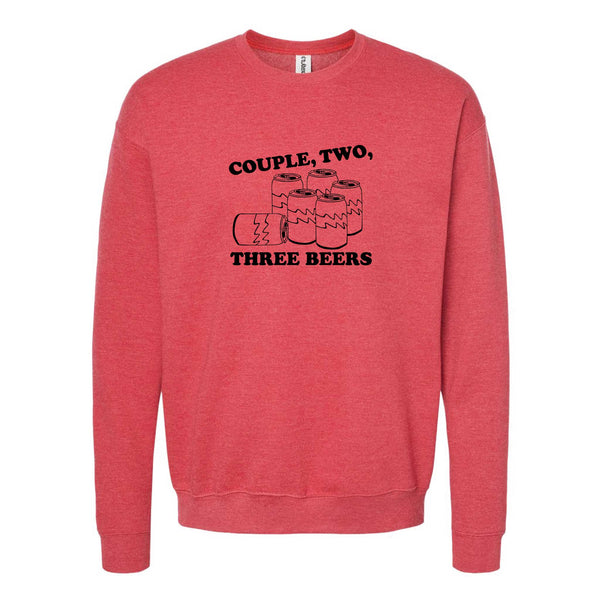 Couple, Two, Three Beers North Dakota Crewneck Sweatshirt