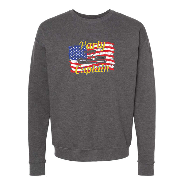 Fourth of July Party Captain North Dakota Crewneck Sweatshirt