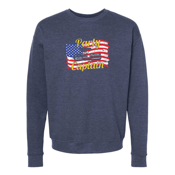 Fourth of July Party Captain North Dakota Crewneck Sweatshirt