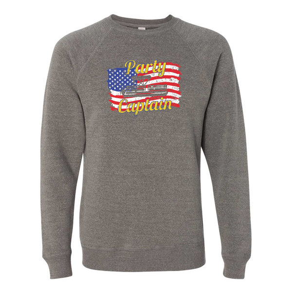 Fourth of July Party Captain North Dakota Crewneck Sweatshirt