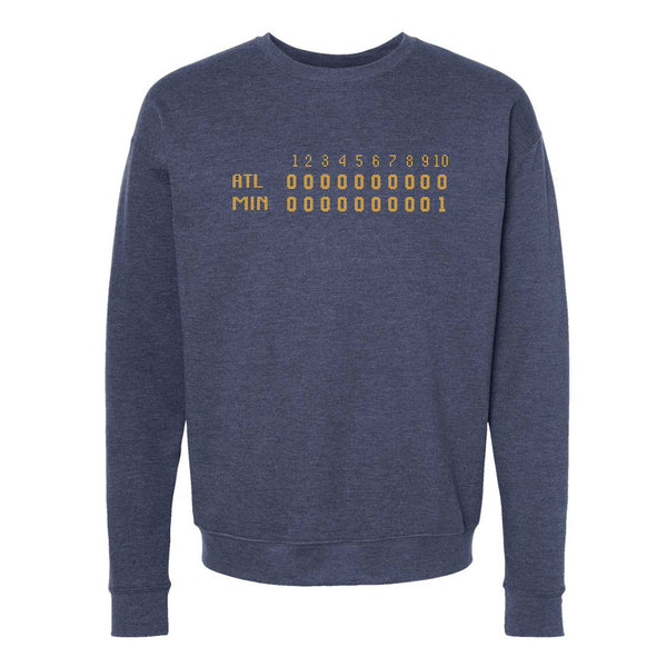 1991 Minnesota Game 7 Scoreboard Crewneck Sweatshirt