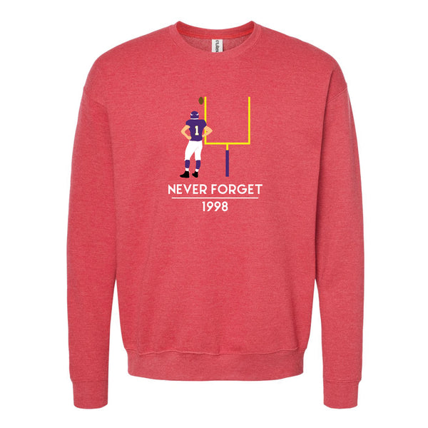 Never Forget 1998 North Dakota Crewneck Sweatshirt