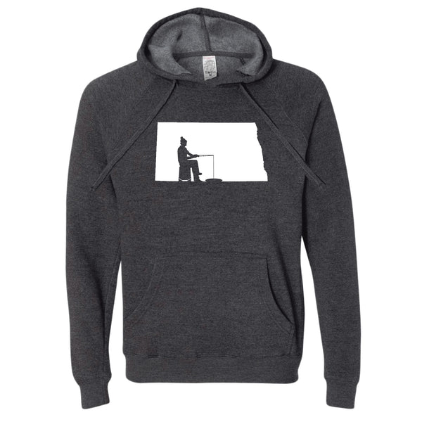North Dakota Ice Fishing Hoodie