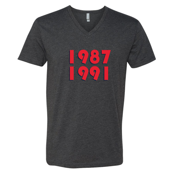 1987 1991 North Dakota V-Neck T-Shirt