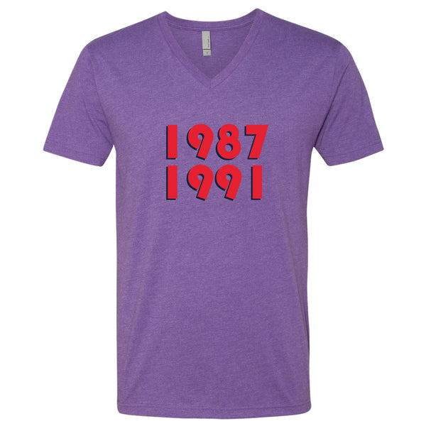 1987 1991 North Dakota V-Neck T-Shirt