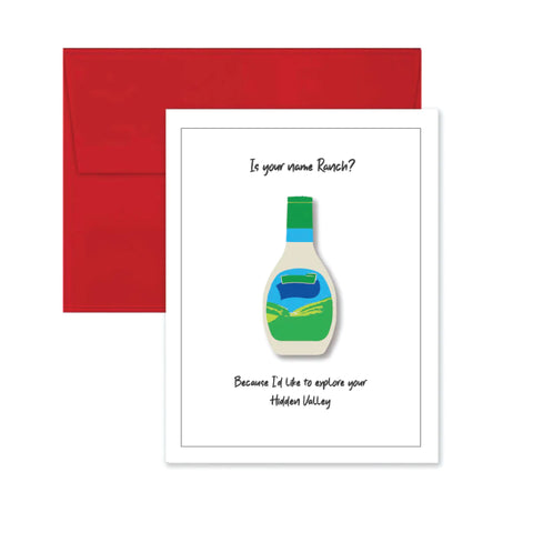 Ranch Dressing Valentine's Day Card