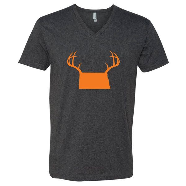 Antlers North Dakota V-Neck T-Shirt