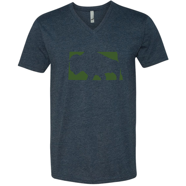 Bison North Dakota V-Neck T-Shirt