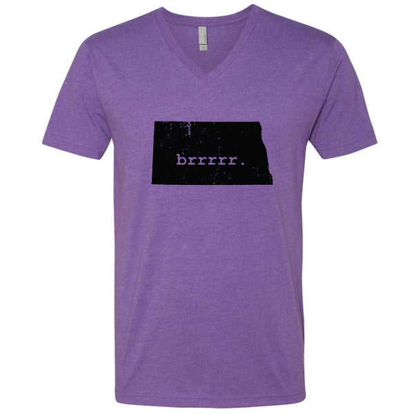 Brrrrr. North Dakota V-Neck T-Shirt