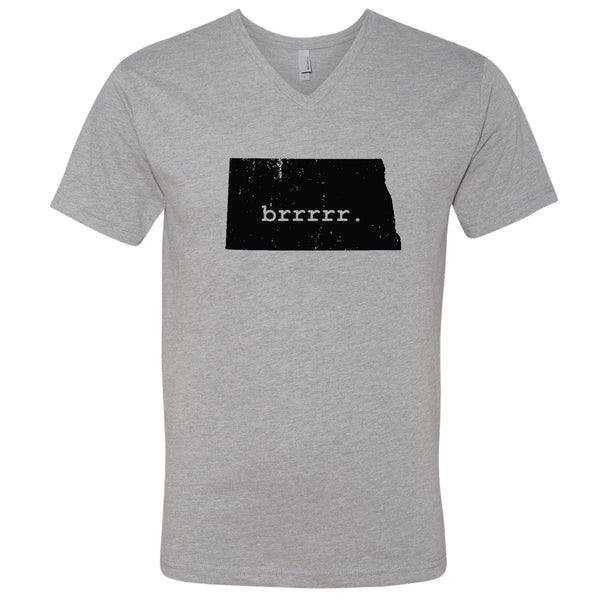 Brrrrr. North Dakota V-Neck T-Shirt