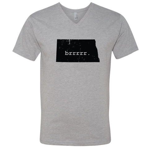 Brrrrr. North Dakota V-Neck T-Shirt