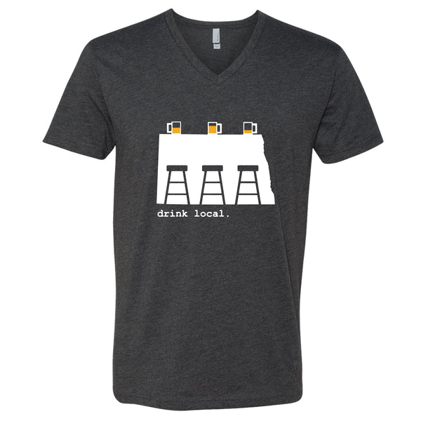 Drink Local North Dakota V-Neck T-Shirt