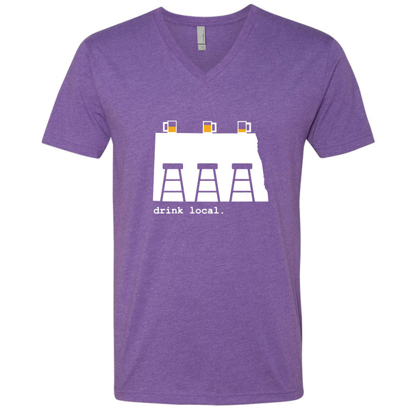 Drink Local North Dakota V-Neck T-Shirt