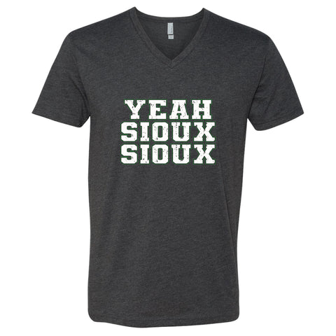 Yeah Sioux Sioux North Dakota V-Neck T-Shirt