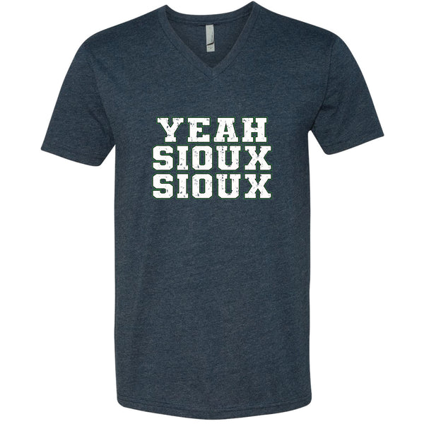 Yeah Sioux Sioux North Dakota V-Neck T-Shirt