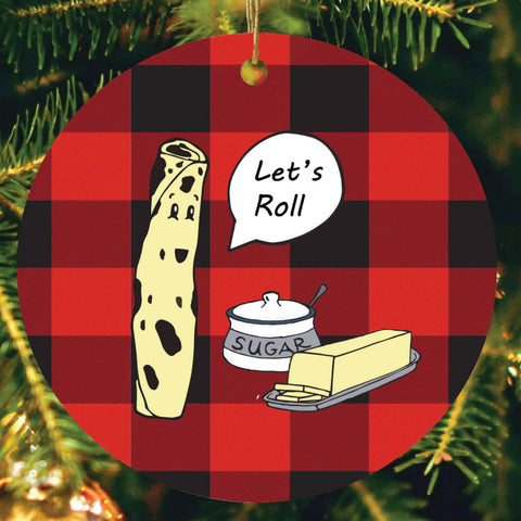 Lefse Let's Roll Ornament