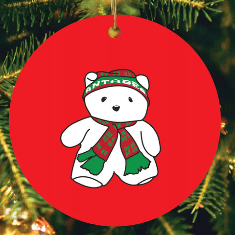 Red Santa Bear Ornament