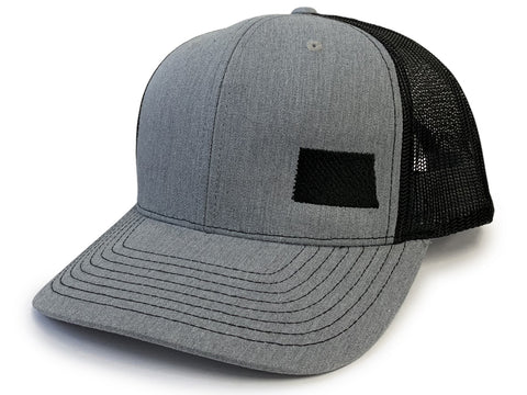 North Dakota Snapback Hat - Heather Grey/Black